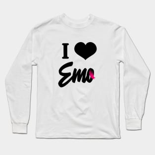 I Love Emo Long Sleeve T-Shirt